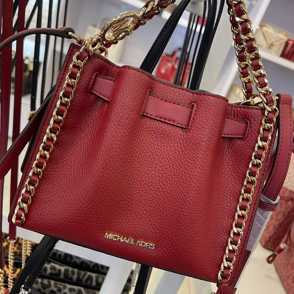 MICHAEL KORS Mina Small Chain Crossbody XBody Bag Belt Chain Inlay
Cherry
NWT - Picture 13 of 16